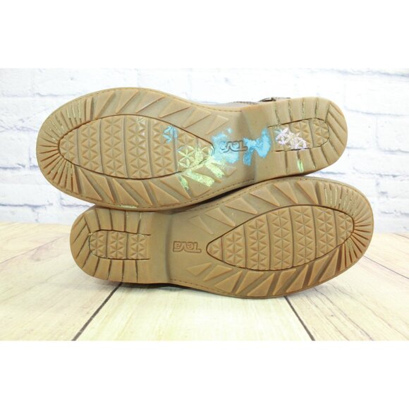 Teva De La Vina Dos Tall Casual Boots Waterproof Leather Bison Size 6 - Picture 7 of 10